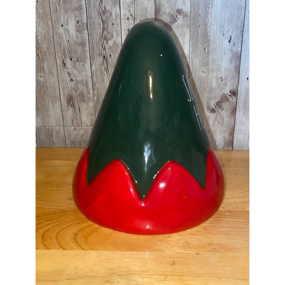 Rae Dunn Ceramic Christmas Elf Santa's Helper Hat Decor - Picture 4 of 9